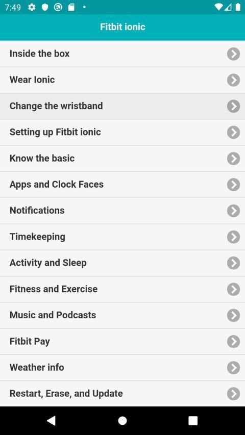 User guide for Fitbit Ionic screenshot 7