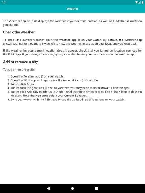 User guide for Fitbit Ionic screenshot 2