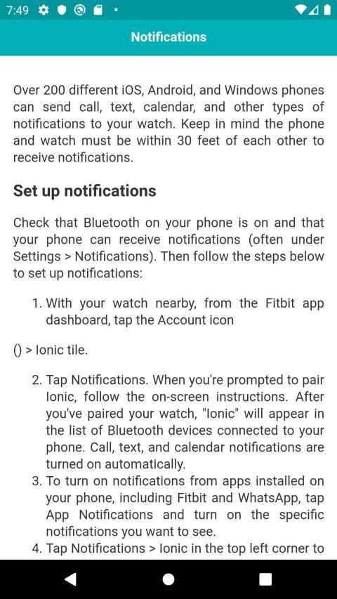 User guide for Fitbit Ionic screenshot 6