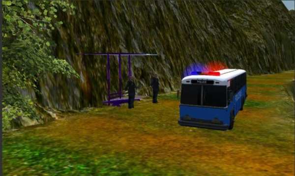 Police Bus Mountain Driving स्क्रीनशॉट 2