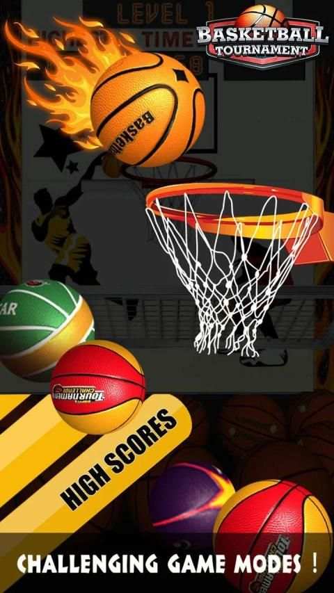 Basketball Tournament - Free Throw Game screenshot 1