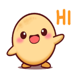 ikon Bubu si Tahu Bulat - Sticker Makanan Lucu