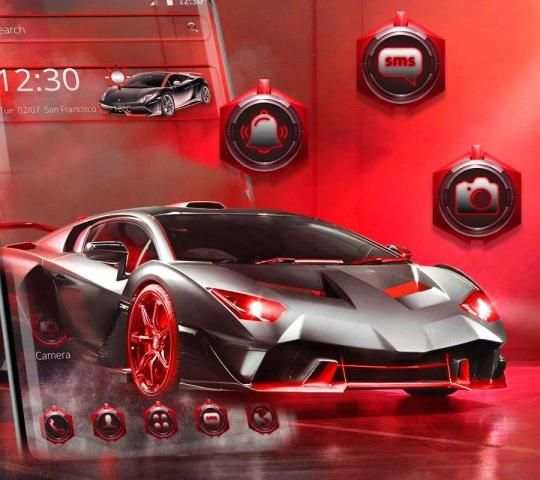 Classic Red Speed Car Theme स्क्रीनशॉट 3