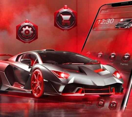 Classic Red Speed Car Theme स्क्रीनशॉट 2