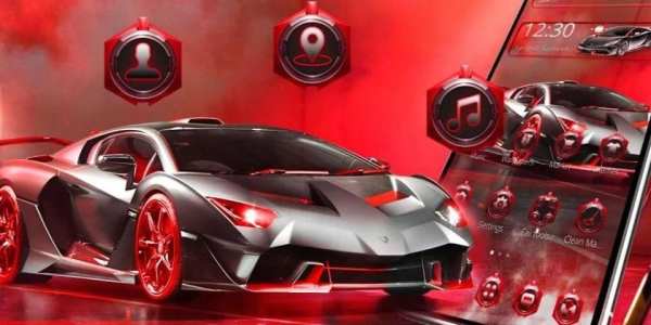 Classic Red Speed Car Theme स्क्रीनशॉट 1