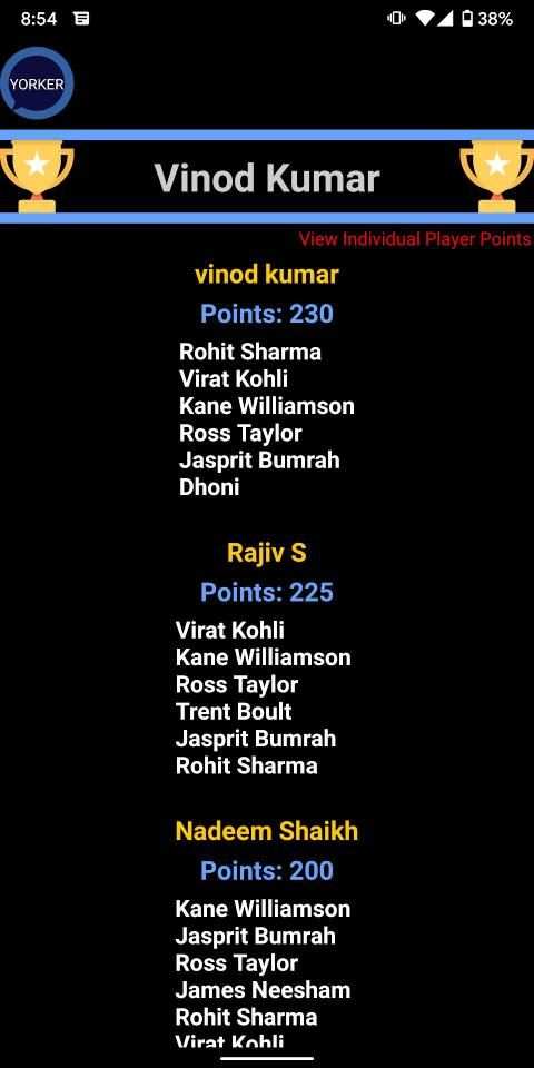 Yorker (Dream Fantasy Cricket Sports Game) screenshot 1