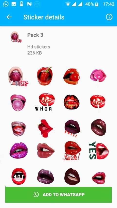 Kiss Stickers, Love Lips Stickers For Whatsapp screenshot 5