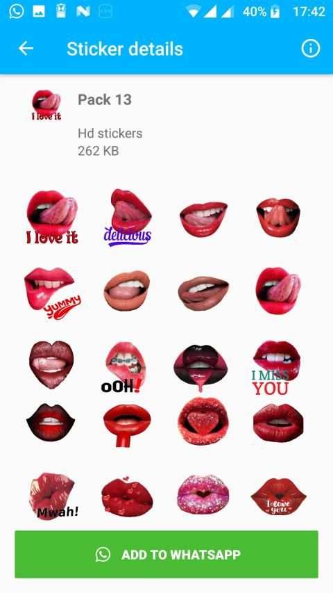 Kiss Stickers, Love Lips Stickers For Whatsapp screenshot 3