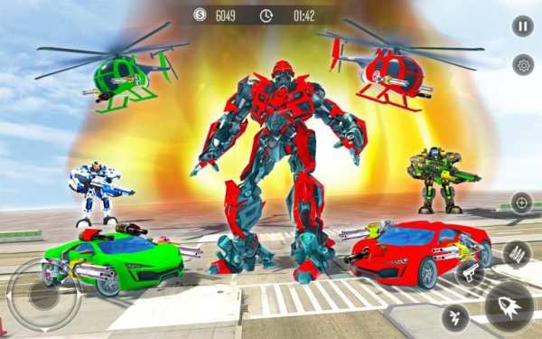 Helicopter Robot Battle: Robot Transformation Game screenshot 8