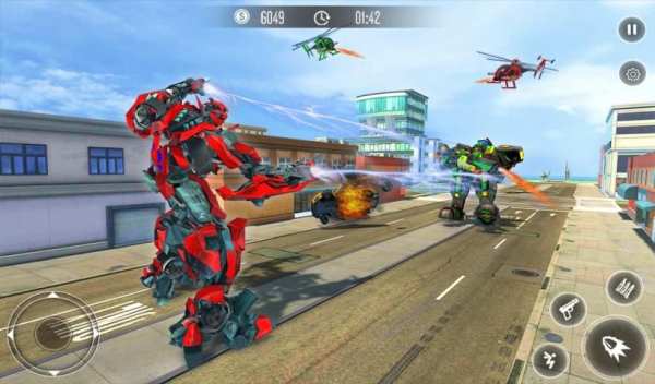 Helicopter Robot Battle: Robot Transformation Game screenshot 1