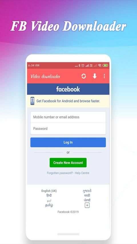 Free Video Downloader 2019 स्क्रीनशॉट 1