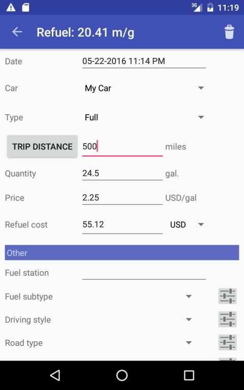 My Cars (Fuel logger++) स्क्रीनशॉट 3