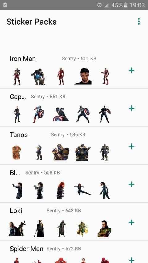 * Stickers Avengers for WhatsApp * screenshot 6