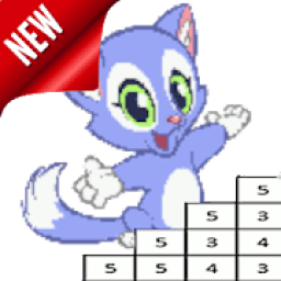 ikon Cat Pixel Art - Cat Color by Number