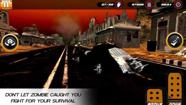 Nyata zombie mobil menghancurkan membunuh screenshot 1