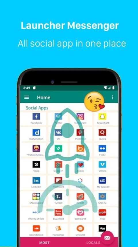 All Live Messenger for Social apps स्क्रीनशॉट 1