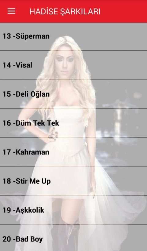 Hadise Şarkıları İnternetsiz ( 40 Şarkı ) screenshot 5