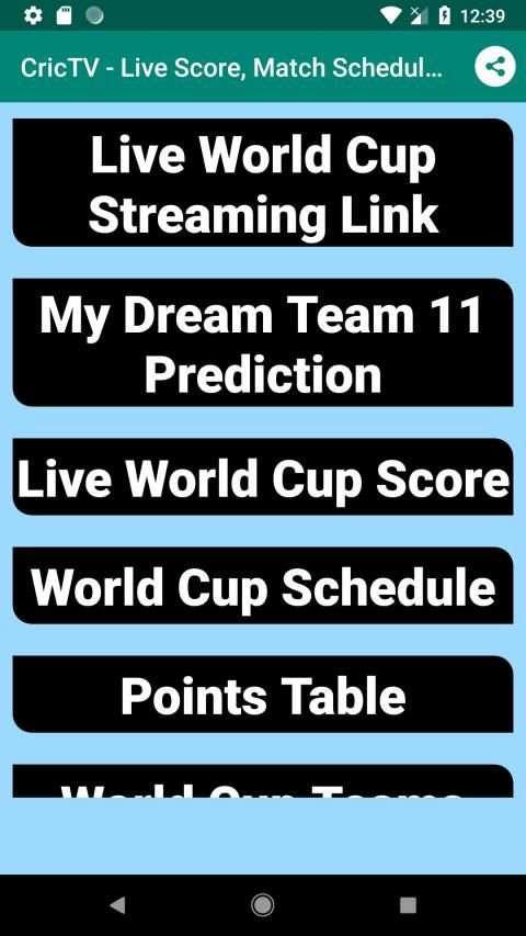 CricTV - Cricket World Cup लाइव मैच TV - 2019 screenshot 2