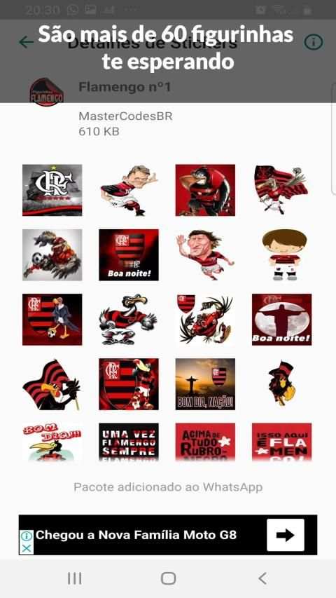 Figurinhas do Flamengo WhatsApp WHASTickers Mengão screenshot 2