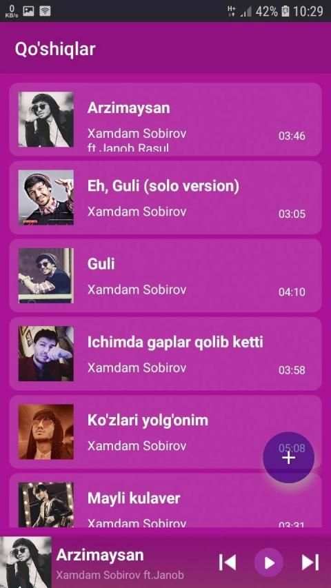 Xamdam Sobirov qo'shiqlari screenshot 5