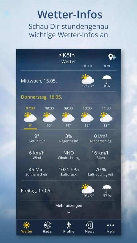 Wetter.de – Wetter, Regenradar und Wetterprofile screenshot 5