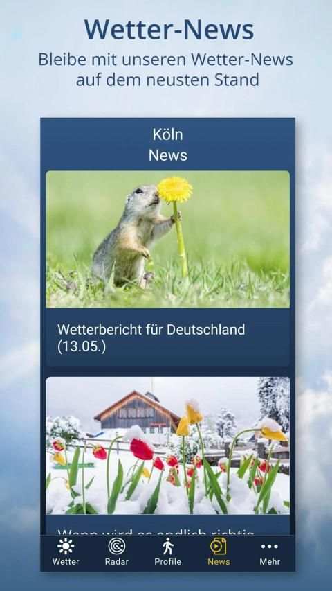 Wetter.de – Wetter, Regenradar und Wetterprofile screenshot 1