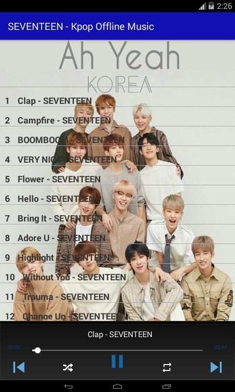 SEVENTEEN - Kpop Offline Music screenshot 3