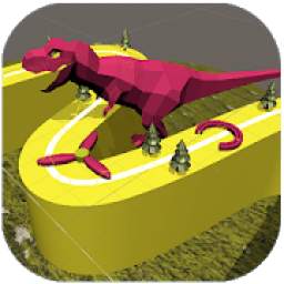 Line Dinosaur Color 3D