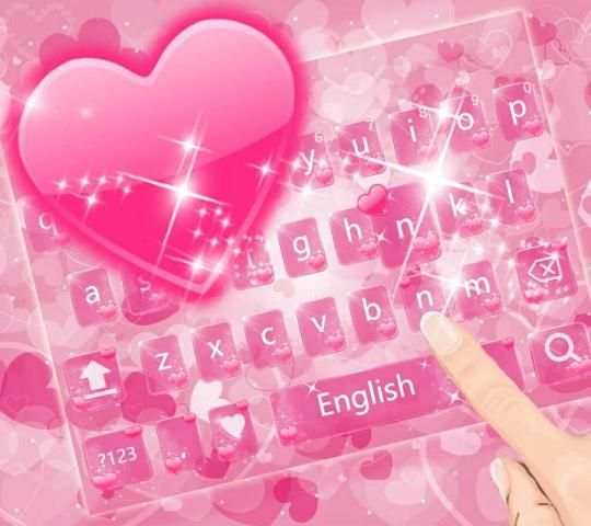 Pink love Keyboard Theme स्क्रीनशॉट 3