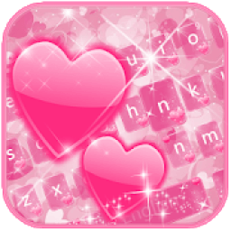Pink love Keyboard Theme आइकन