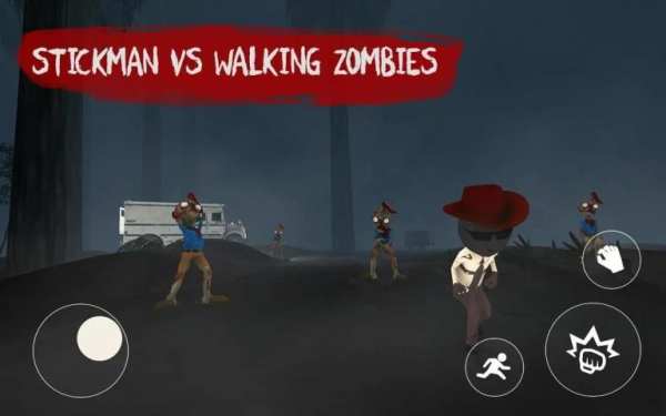 Stickman vs The Walking Zombie: Dead Game screenshot 1