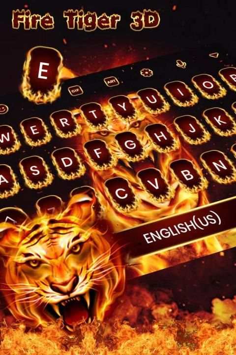 Fire Tiger 3D Keyboard स्क्रीनशॉट 1