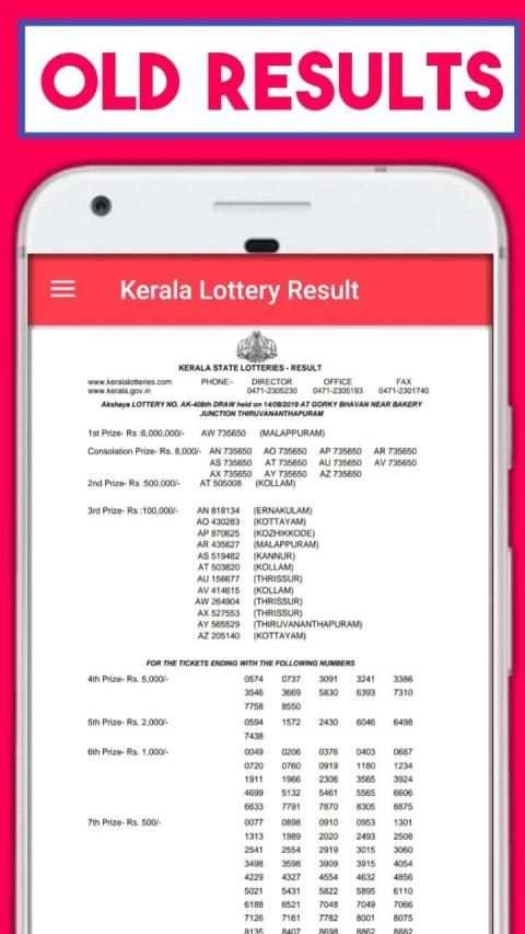 Kerala Lottery Result स्क्रीनशॉट 4