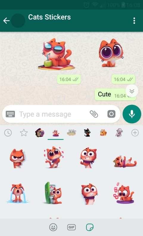 New WAStickerApps * Cat Stickers For Chat स्क्रीनशॉट 3