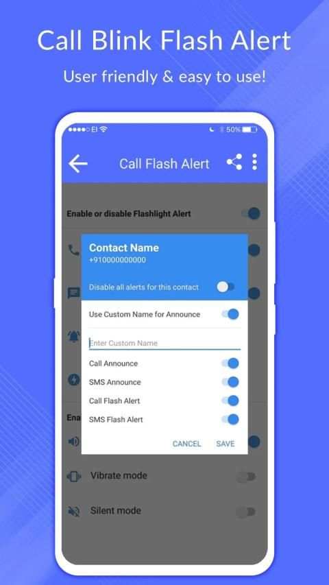 Flash Alert On Incoming Call and SMS screenshot 1