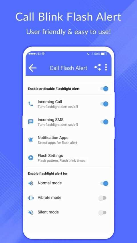 Flash Alert On Incoming Call and SMS screenshot 2