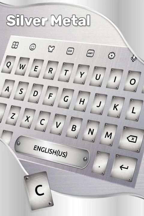 Silver Metal Keyboard screenshot 2