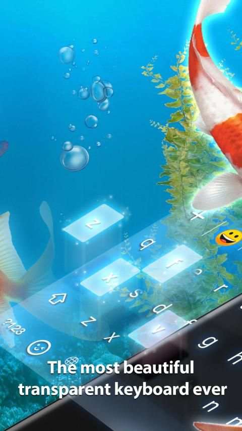 Koi Free Live 3D Fish Keyboard स्क्रीनशॉट 4