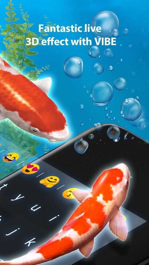 Koi Free Live 3D Fish Keyboard स्क्रीनशॉट 3