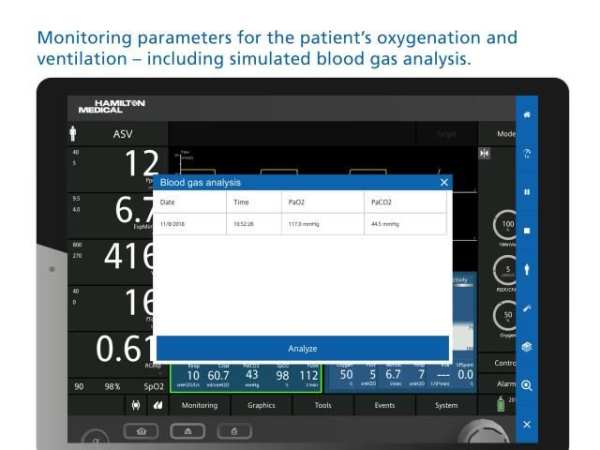 HAMILTON-C6 ventilator and patient simulation स्क्रीनशॉट 8