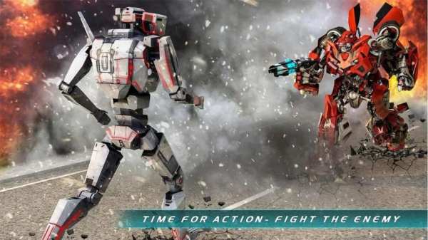 Muscle Robot Car Transform-Robot Shooting Games screenshot 2