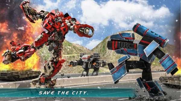 Muscle Robot Car Transform-Robot Shooting Games screenshot 4