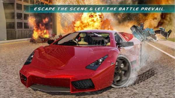 Muscle Robot Car Transform-Robot Shooting Games screenshot 1