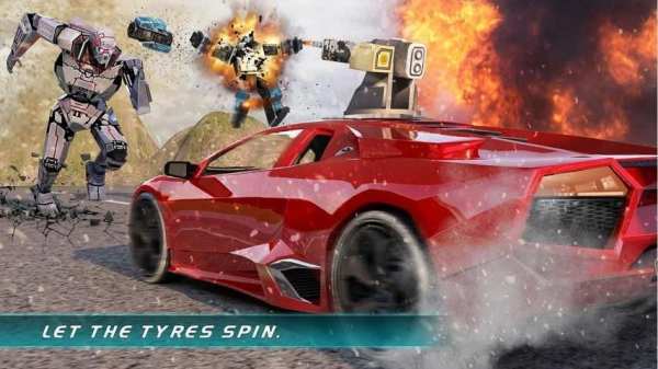 Muscle Robot Car Transform-Robot Shooting Games screenshot 3