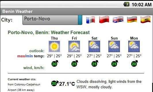 Météo Bénin screenshot 3