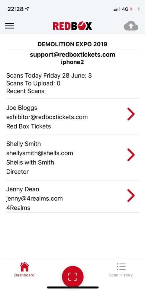 REDBOX Exhibitor App स्क्रीनशॉट 2