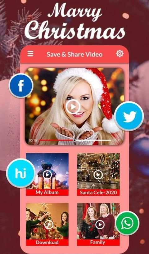 *Christmas Video Maker*Slideshow with Music 2020 स्क्रीनशॉट 1