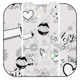 Black & White Graffiti APUS Launcher Theme