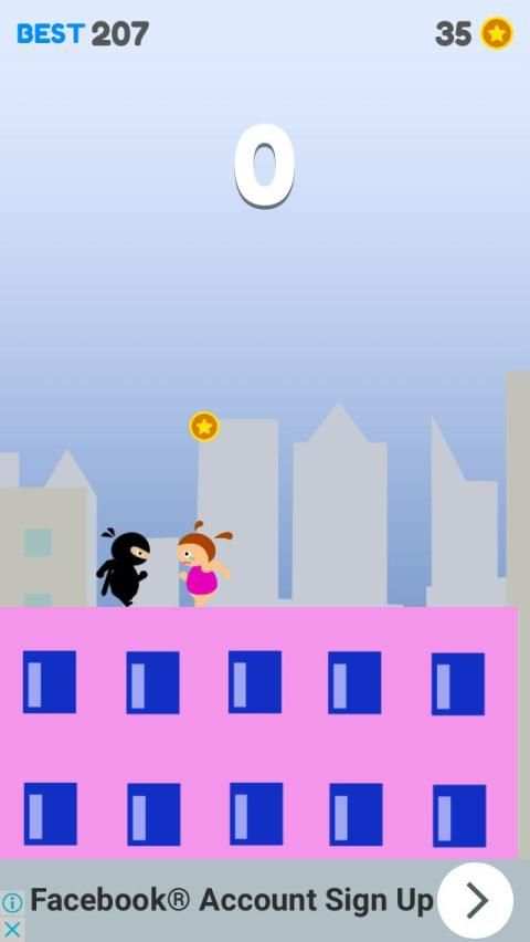 Ninja On The Roof screenshot 3