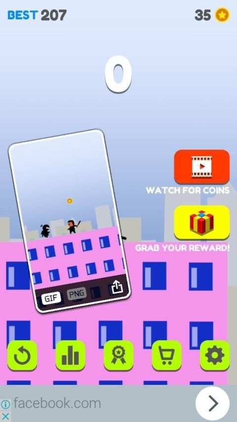 Ninja On The Roof screenshot 1